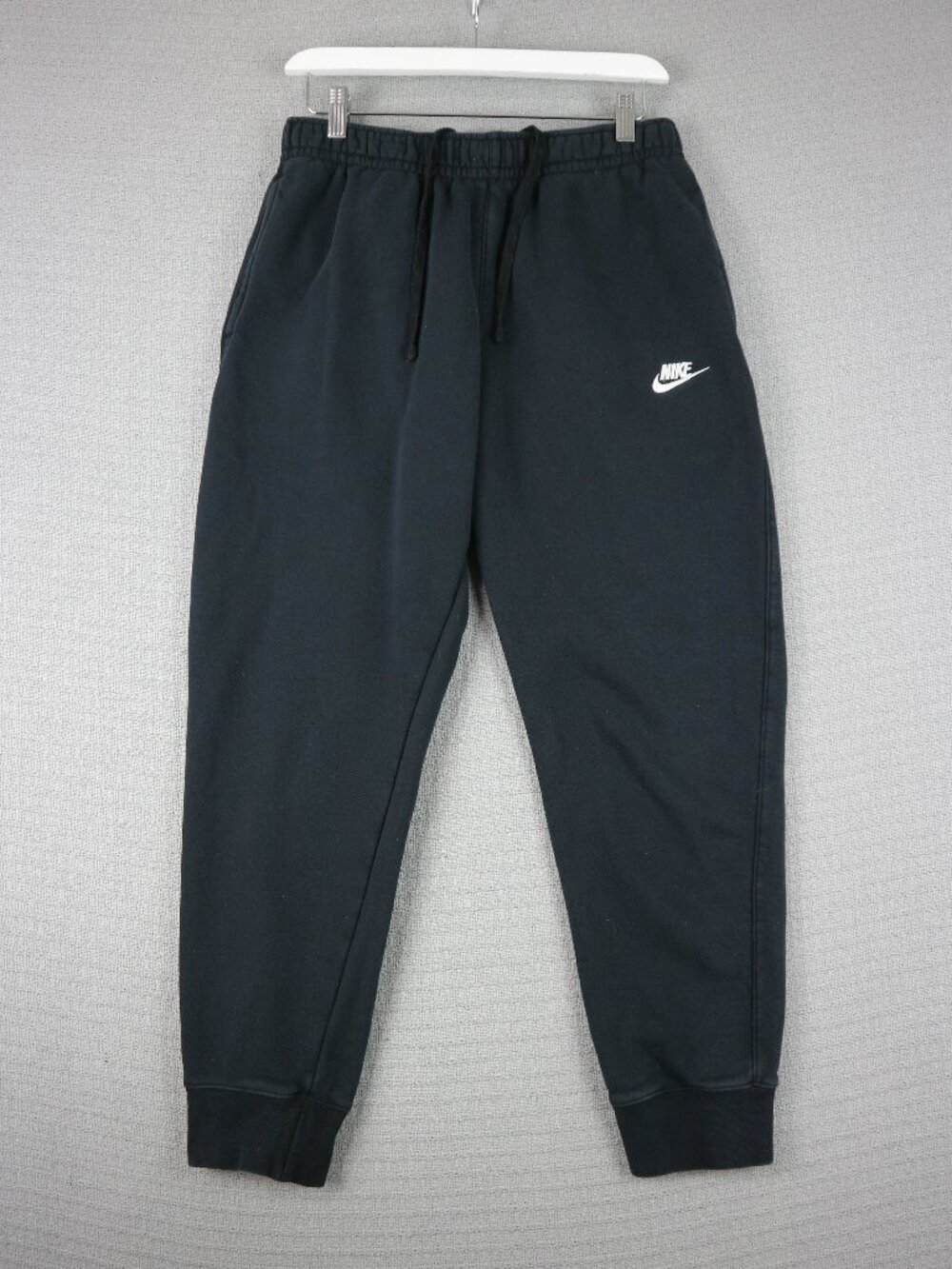 Nike Cotton Track Pants Black Embroidered Logo Jogger Pants Mens Medium